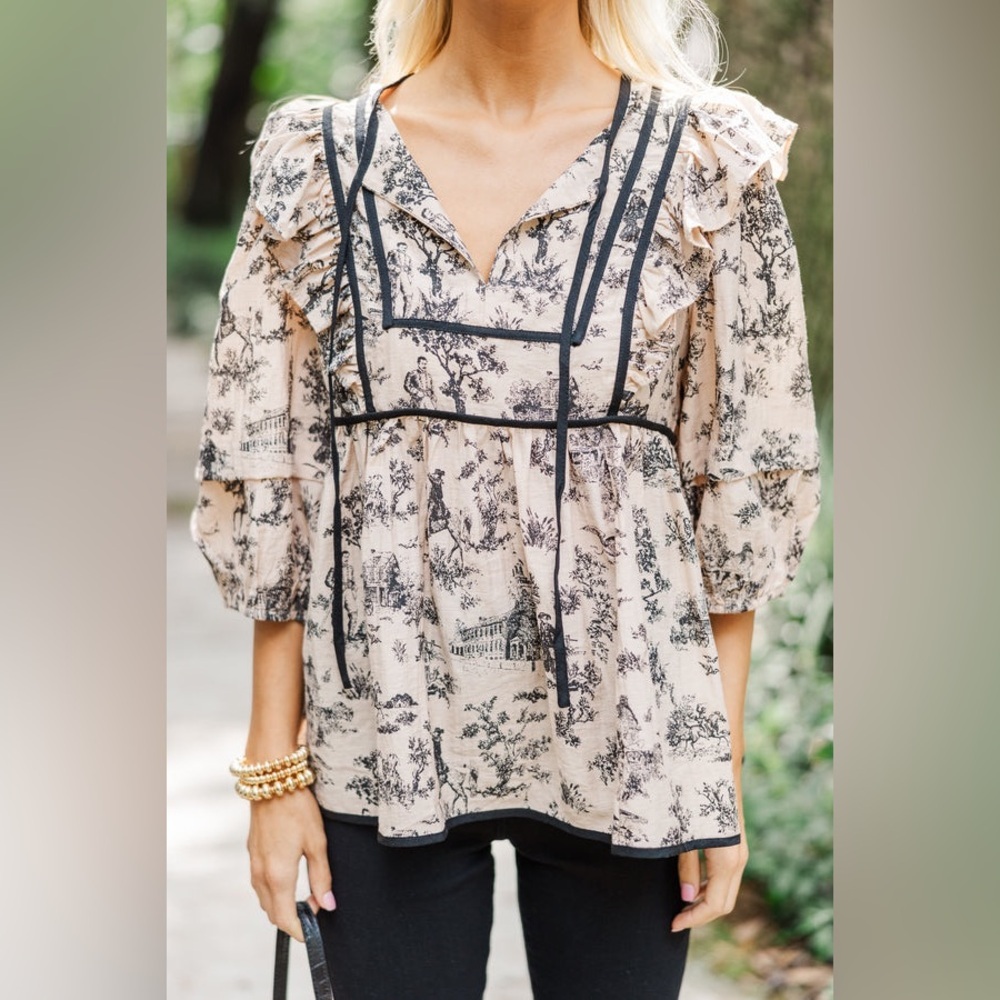 Umgee Toile Landscape Top NWT